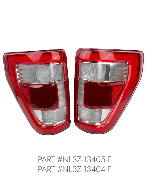 2021 2022 2023 F150 OEM Genuine Ford LED Tail Lamp Set With BLIS Module - RBD Industries - NL3Z-13404-F